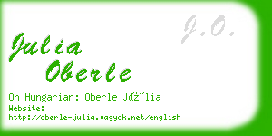 julia oberle business card